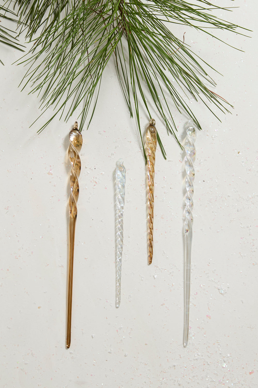 Twist Icicle Ornament Set of 8 By Accent Decor | Ornaments | Modishstore - 4