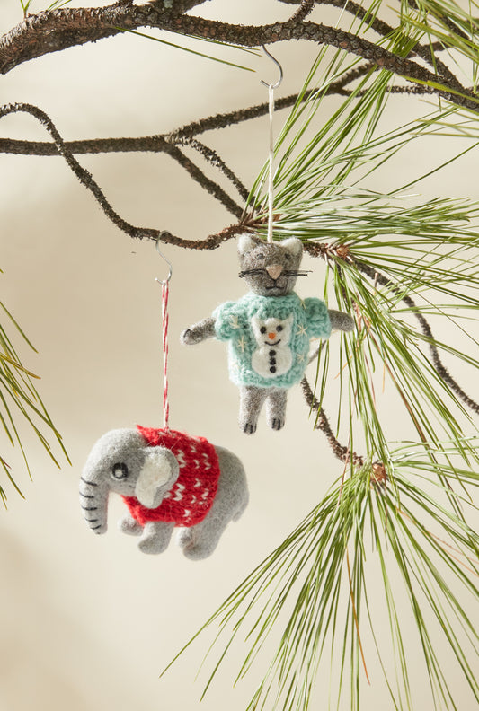 Ugly Sweater Ornament Set of 8 By Accent Decor | Ornaments | Modishstore - 1