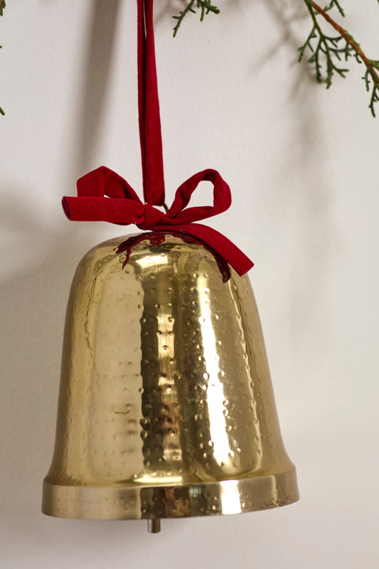 Velvet Bow Trimmed Bell Set of 4 By Accent Decor | Planters, Troughs & Cachepots | Modishstore - 1