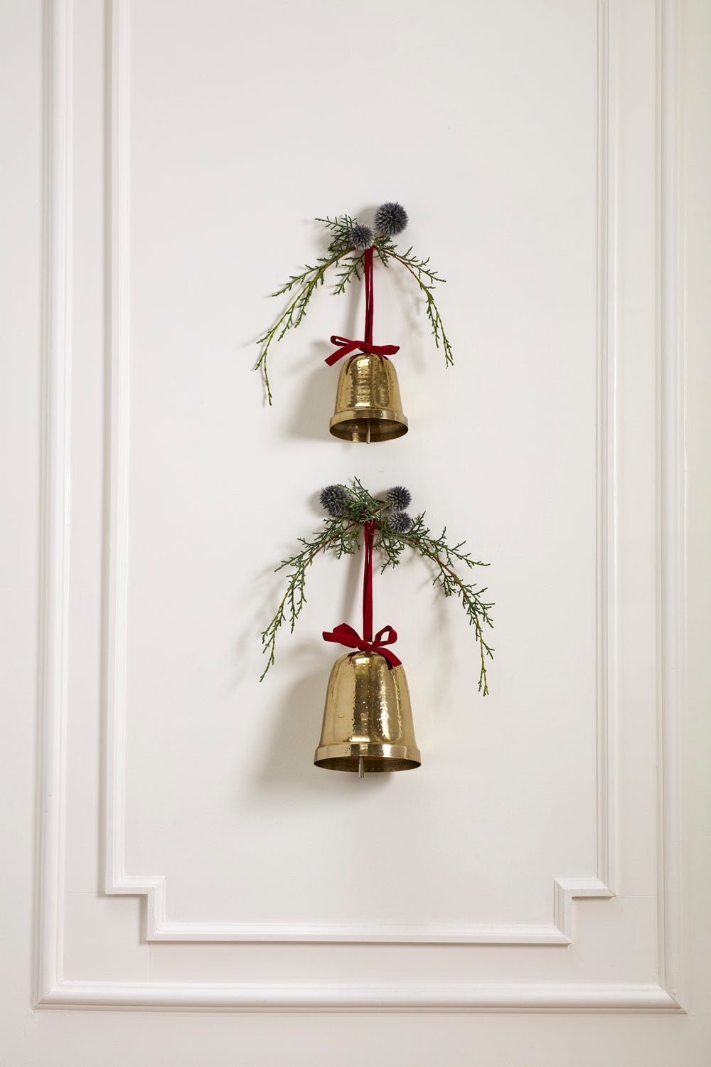 Velvet Bow Trimmed Bell Set of 4 By Accent Decor | Planters, Troughs & Cachepots | Modishstore - 4