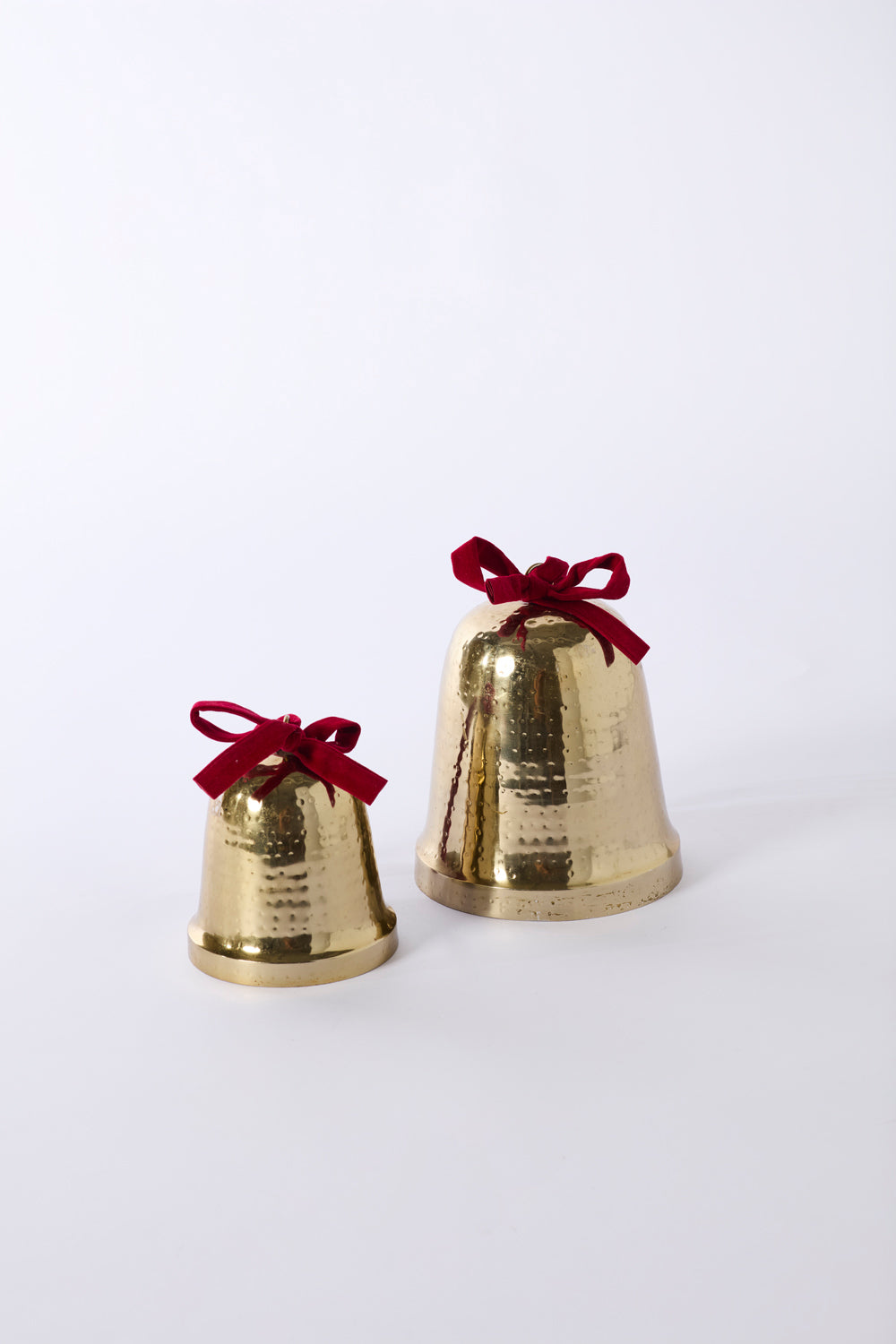 Velvet Bow Trimmed Bell Set of 4 By Accent Decor | Planters, Troughs & Cachepots | Modishstore - 3