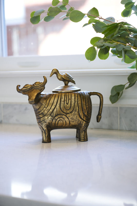 Water Buffalo Sculpture Set of 2 By Accent Decor | Sculptures | Modishstore - 1