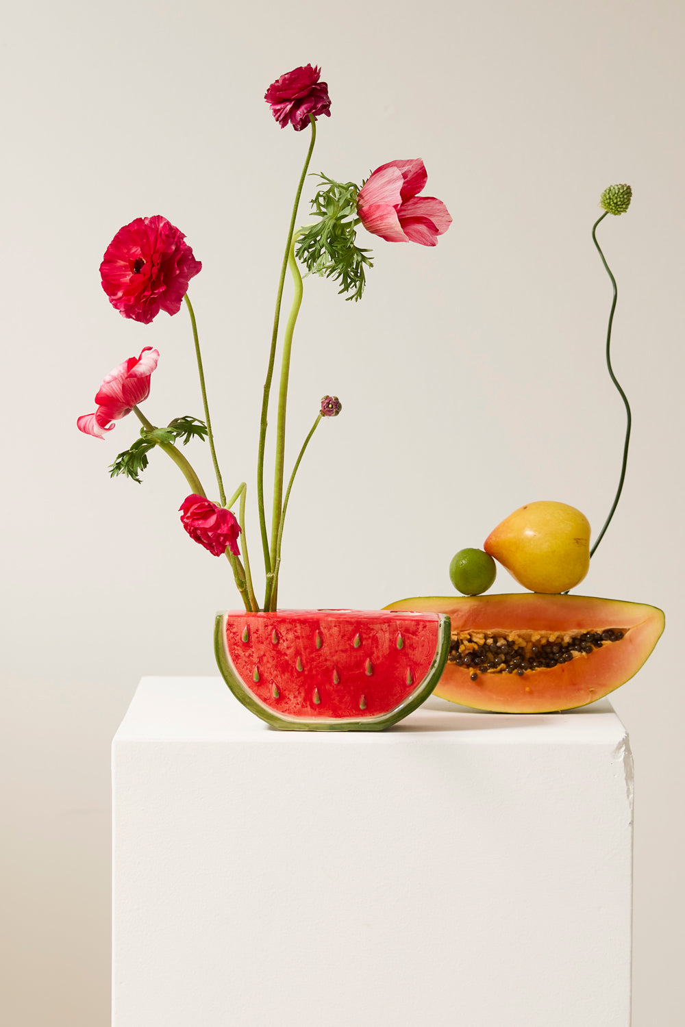 Watermelon Budvase Set of 4 By Accent Decor | Vases | Modishstore - 3