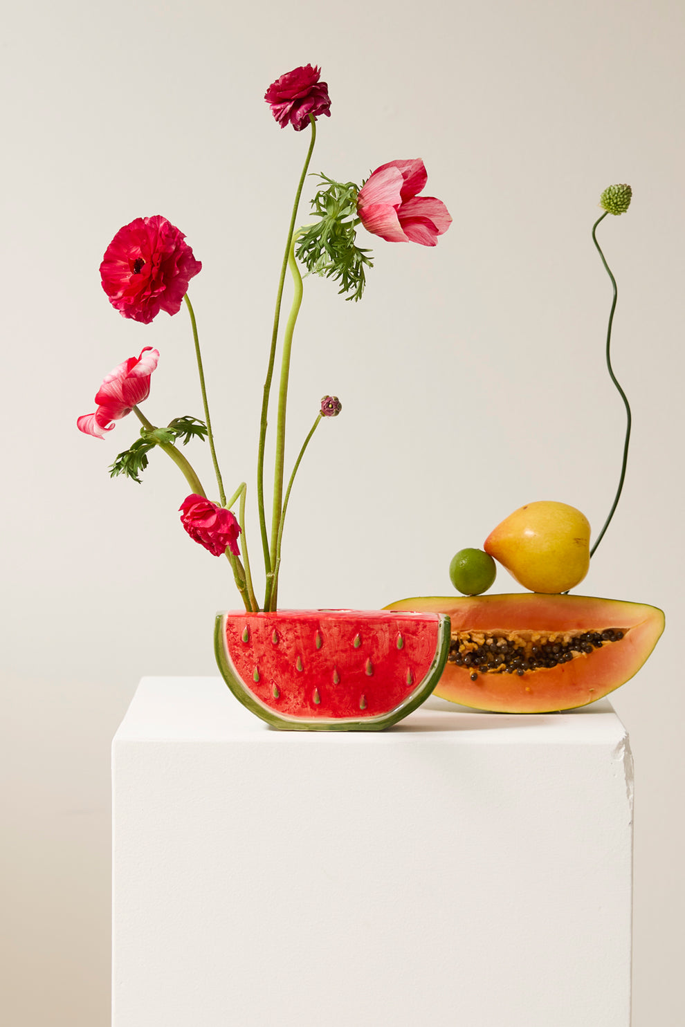 Watermelon Budvase Set of 4 By Accent Decor | Vases | Modishstore - 3