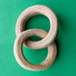Wood Chain, 2 Link, Set of 2 By Gold Leaf | Sculptures | Modishstore - 1