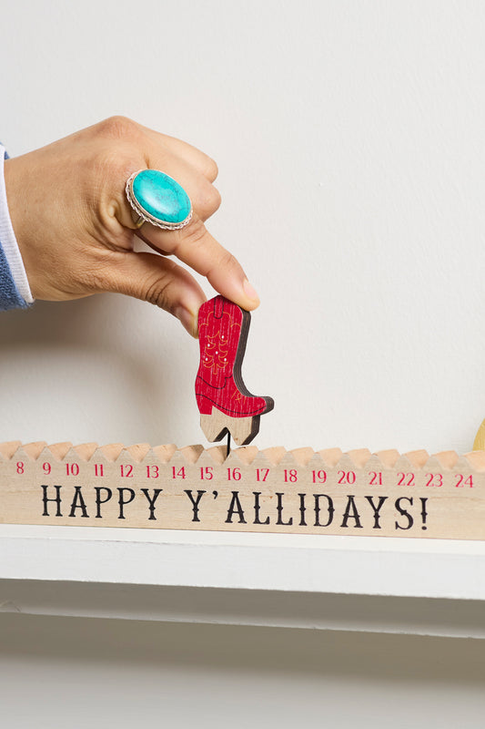 Western Winter Advent Calendar Set of 8 By Accent Decor | Planters, Troughs & Cachepots | Modishstore - 1