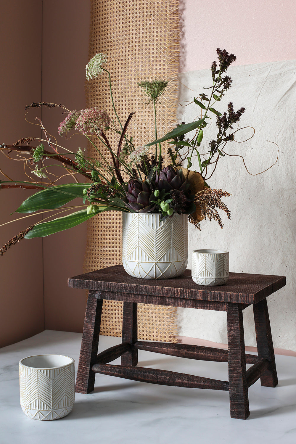 Whitcomb Pot Set of 8 By Accent Decor | Planters, Troughs & Cachepots | Modishstore - 3