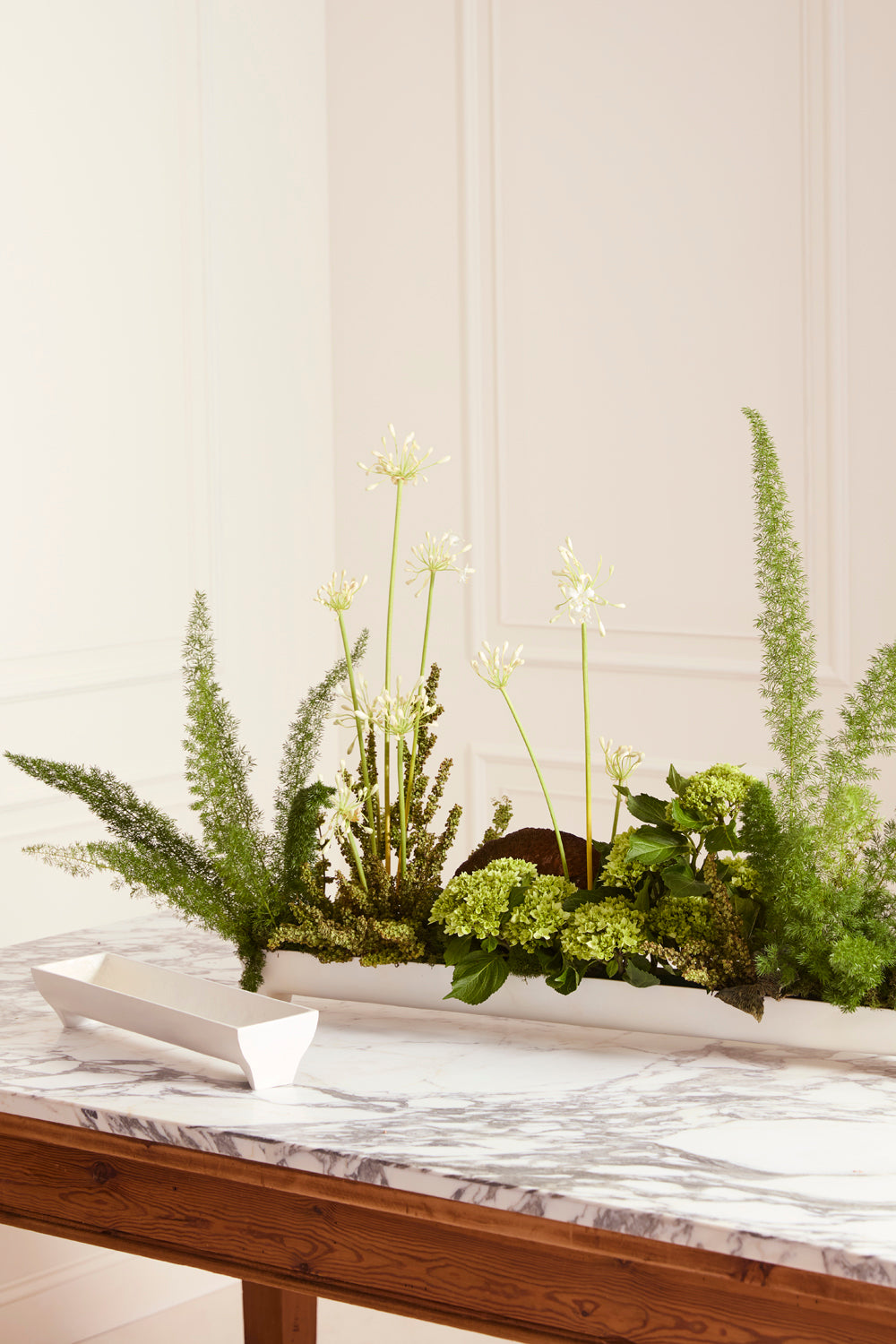 White Edison Tray Set of 2 By Accent Decor | Planters, Troughs & Cachepots | Modishstore - 3