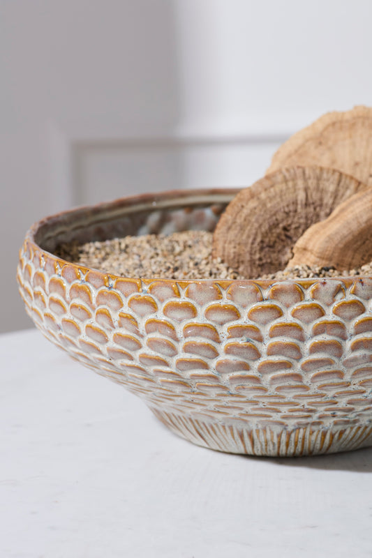 White Oak Bowl By Accent Decor | Decorative Bowls | Modishstore - 1