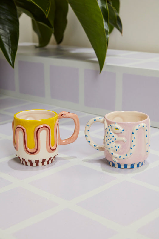 Wild Tails Mug Set of 4 By Accent Decor | Planters, Troughs & Cachepots | Modishstore - 1