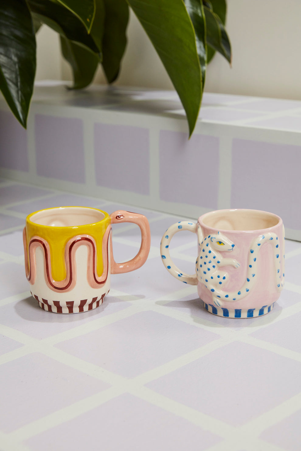 Wild Tails Mug Set of 4 By Accent Decor | Planters, Troughs & Cachepots | Modishstore - 1