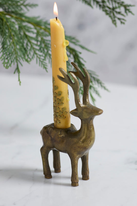 Winter Deer Candleholder Set of 4 By Accent Decor | Candle Holders | Modishstore - 1
