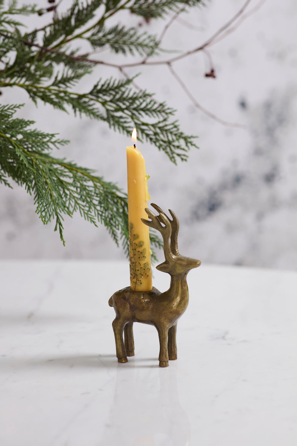 Winter Deer Candleholder Set of 4 By Accent Decor | Candle Holders | Modishstore - 3
