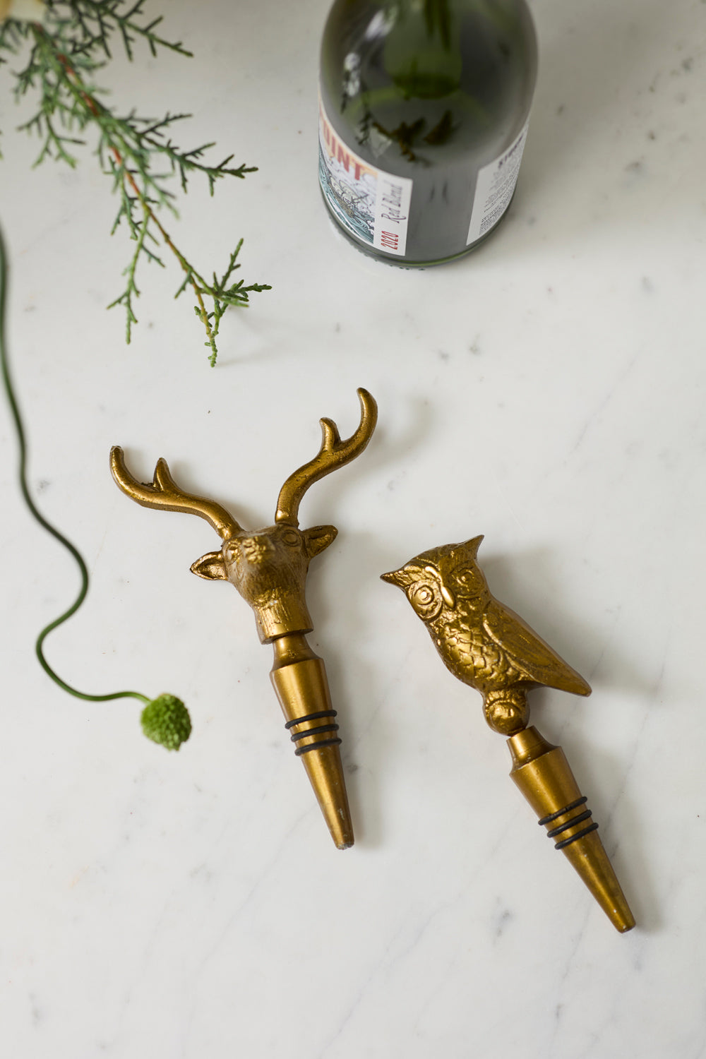 Winter Woods Bottle Stopper Set of 8 By Accent Decor | Planters, Troughs & Cachepots | Modishstore - 4
