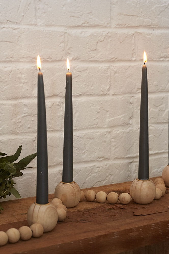 Wooden Bead Candleholder Set of 4 By Accent DŽcor
