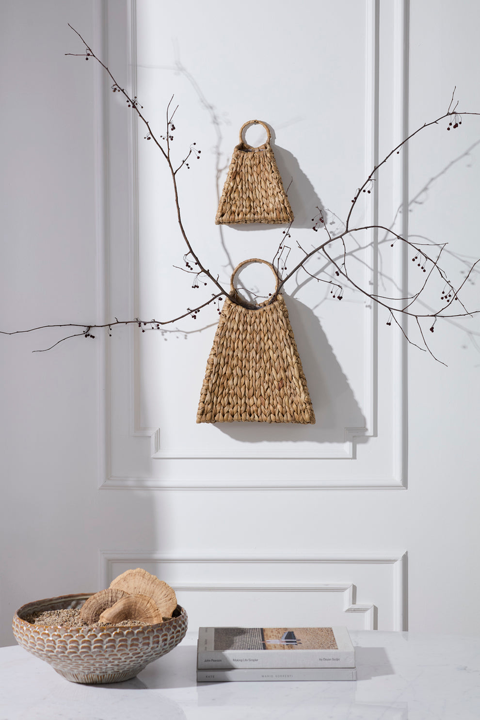 Woven Wall Basket Set of 4 By Accent Decor | Wall Decor | Modishstore - 3