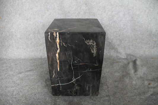 Square Petrified Wood Log Stool 18" x 12" x 12" -004.19  or 4.19 | Petrified Wood Stools | Modishstore