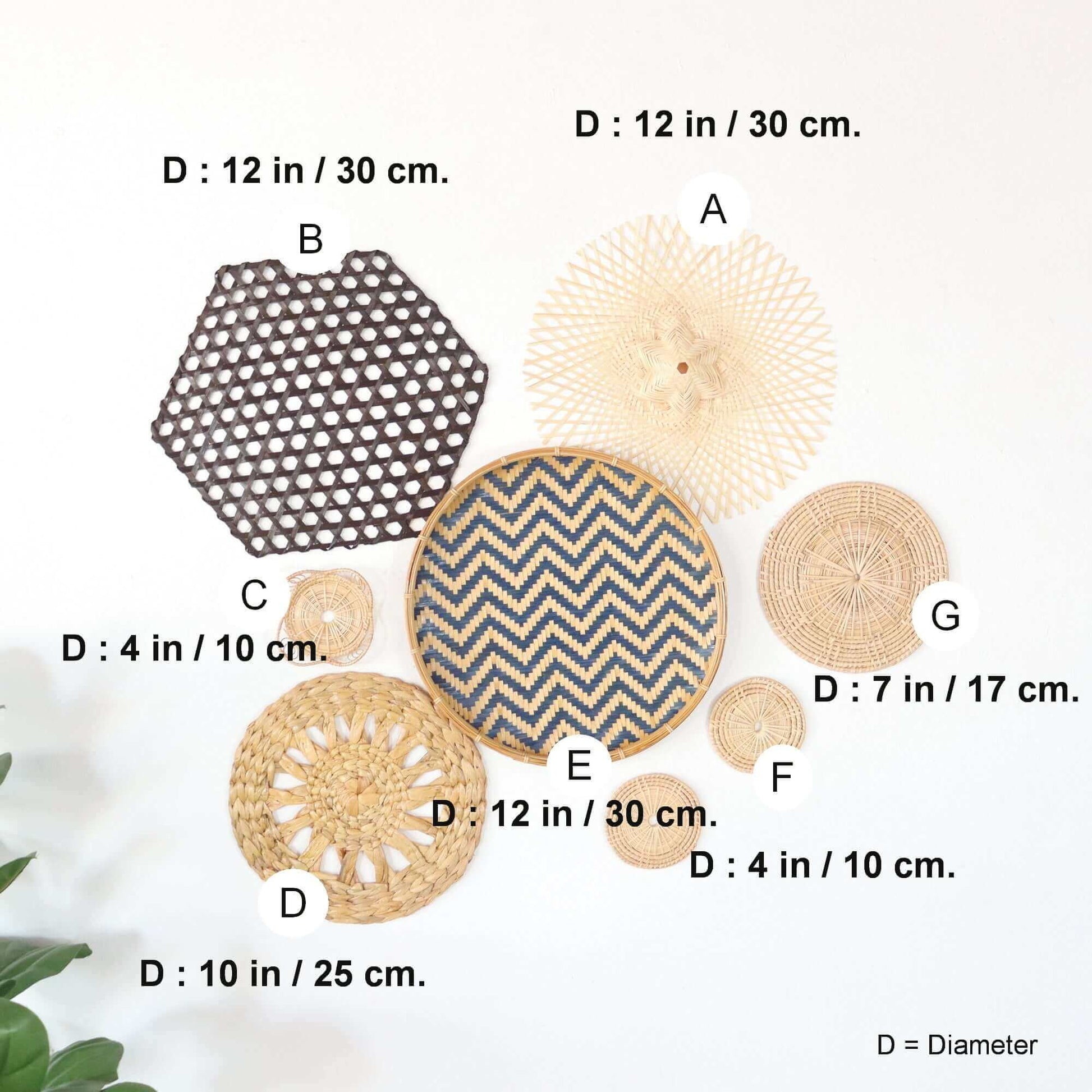 La Na - Wall Hanging Art DeCor Set Of 8 By Thaihome | Wall Decor | Modishstore - 2