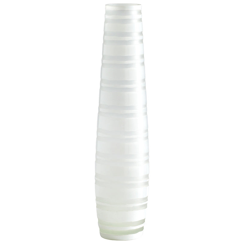 Cyan Design White Matte Stripe Vase