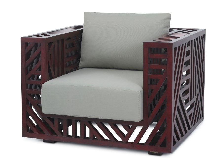 Oggetti Ari Chair Dark/Natural | Accent Chairs | Modishstore