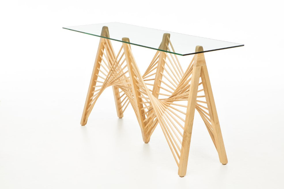 Oggetti Geo Console Table Natural | Console Tables | Modishstore-3