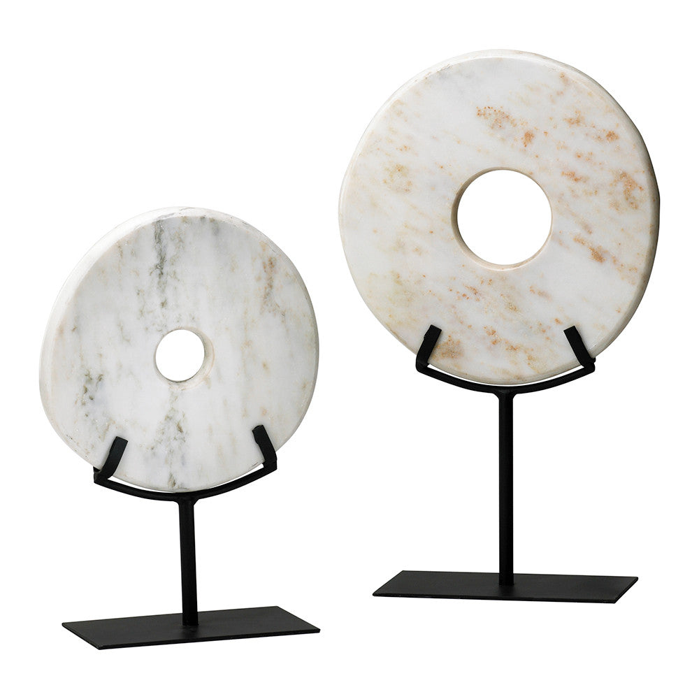 Cyan Design White Disk On Stand | Modishstore | Stands