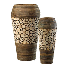 Cyan Design Wood Slice Oblong Vases