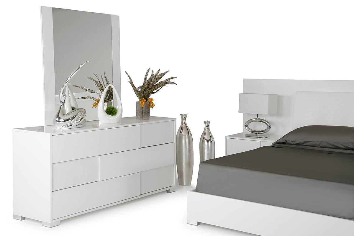 Modrest Monza Italian Modern White Bed | Modishstore | Beds-3