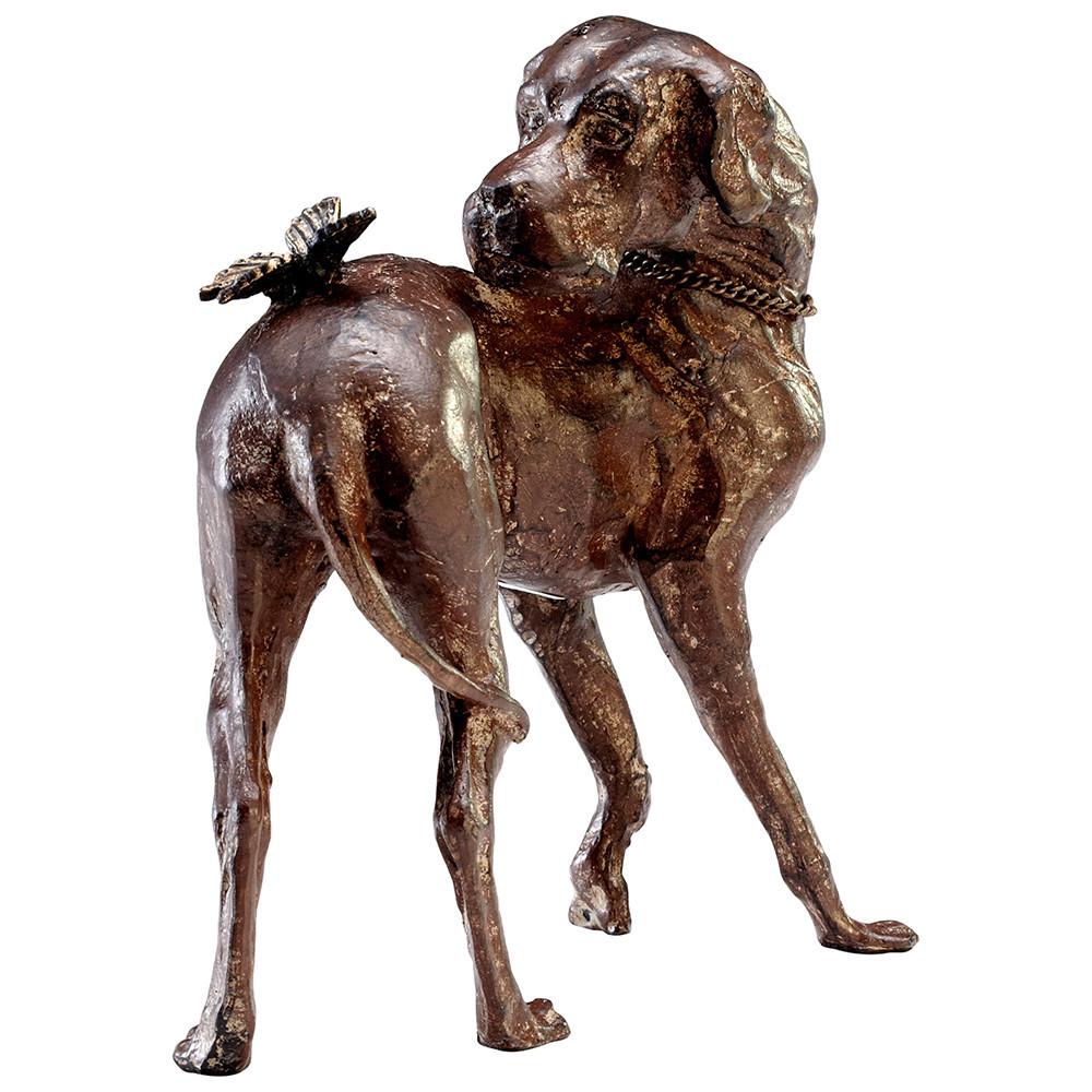 Dog And Butterfly Brown Bronze Rust Modish Store
