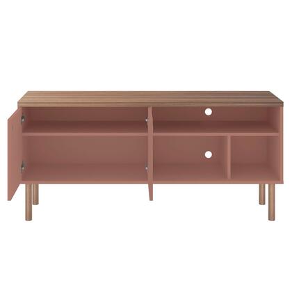 Manhattan Comfort Windsor 53.54 Modern TV Stand with Media Shelves and Solid Wood Legs in Ceramic Pink and Nature | TV Stands | Modishstore - 6
