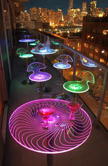 Spyra LED light up Bar Furniture Set by LumiSource Acrylic