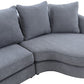 Queenly Gray Fabric Uphostered Corner Sofa By Armen Living | Sofas |  Modishstore  - 5