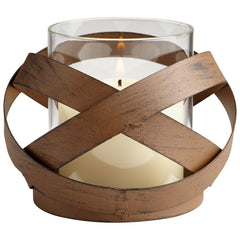 Round Copper Infinity Votive Candle Holder