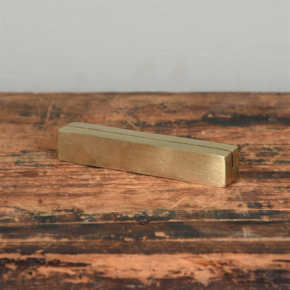 HomArt Cast Iron Rectangle Bar Place Card Holder - Set of 8-4
