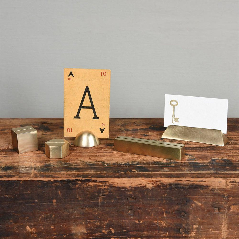 HomArt Cast Iron Rectangle Bar Place Card Holder - Set of 8 | Modishstore | Desk Accessories