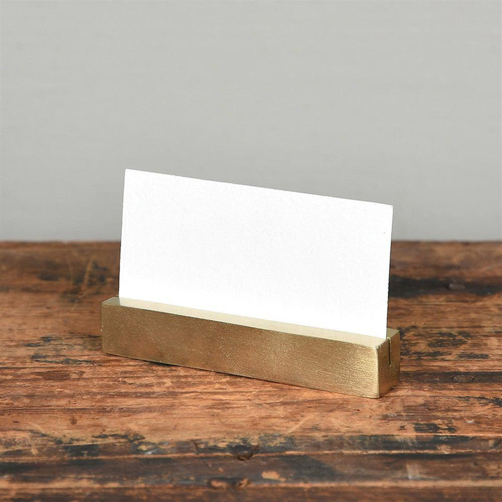 HomArt Cast Iron Rectangle Bar Place Card Holder - Set of 8-5