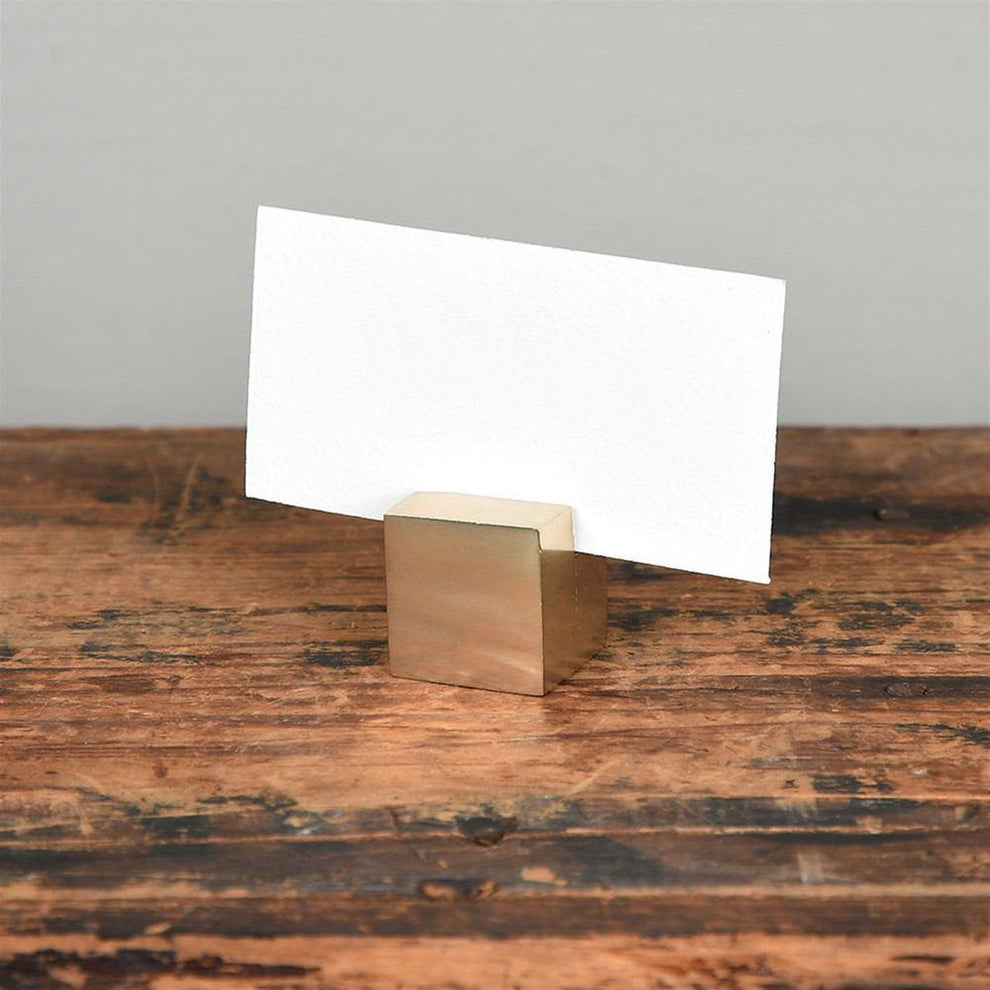 HomArt Cast Iron Cube Place Card Holder - Set of 8-5