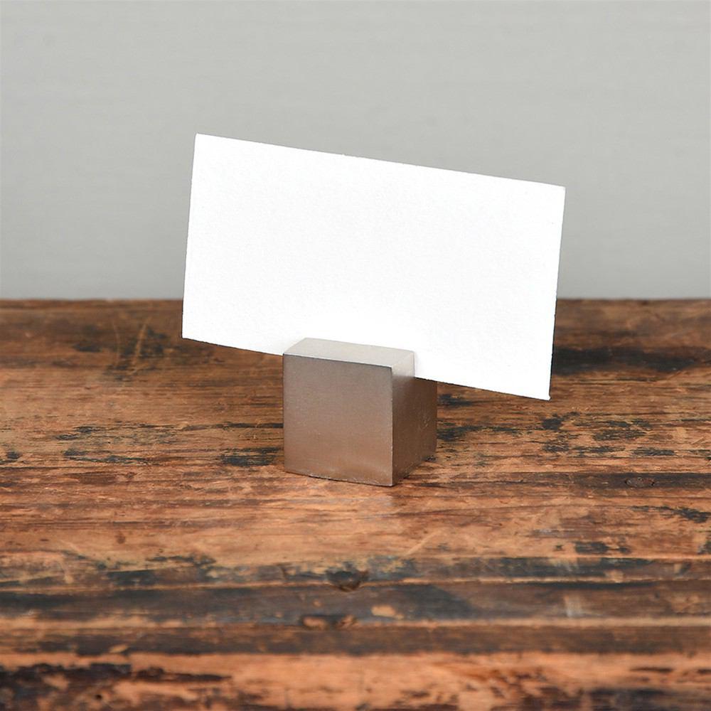 HomArt Cast Iron Cube Place Card Holder - Set of 8-7