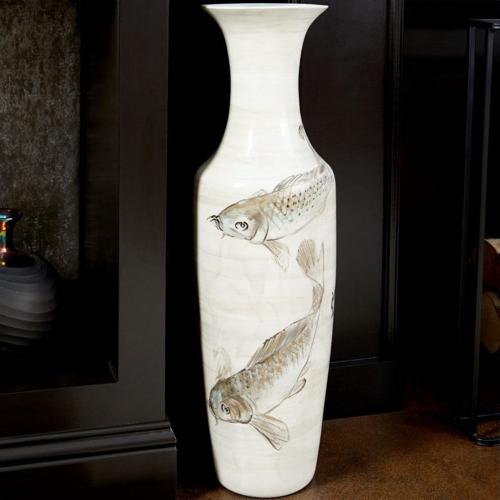 Playing Koi Vase | Vases | Modishstore - 2