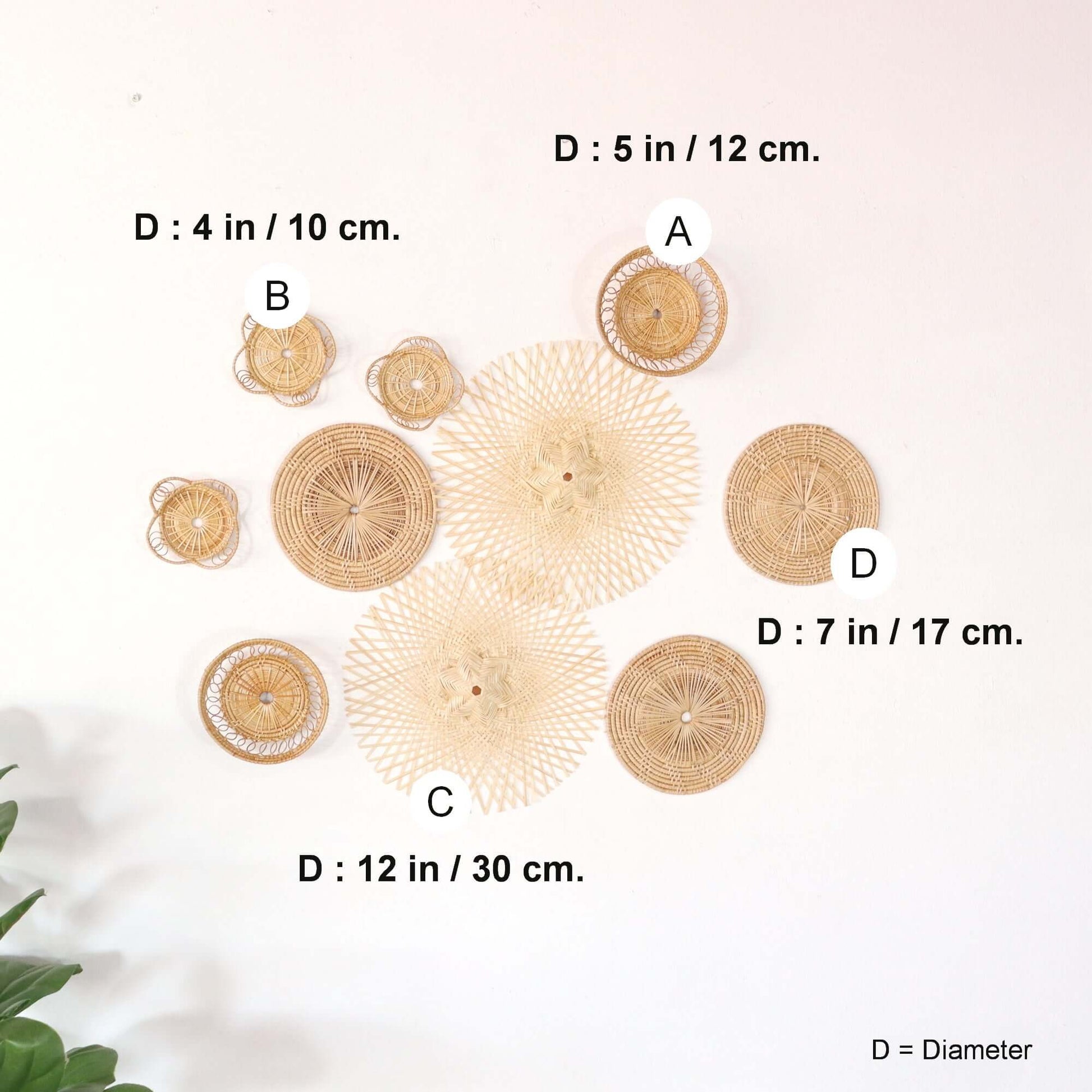 Pan Na Na - Wall Hanging Decor Set Of 10 By Thaihome | Wall Decor | Modishstore - 2