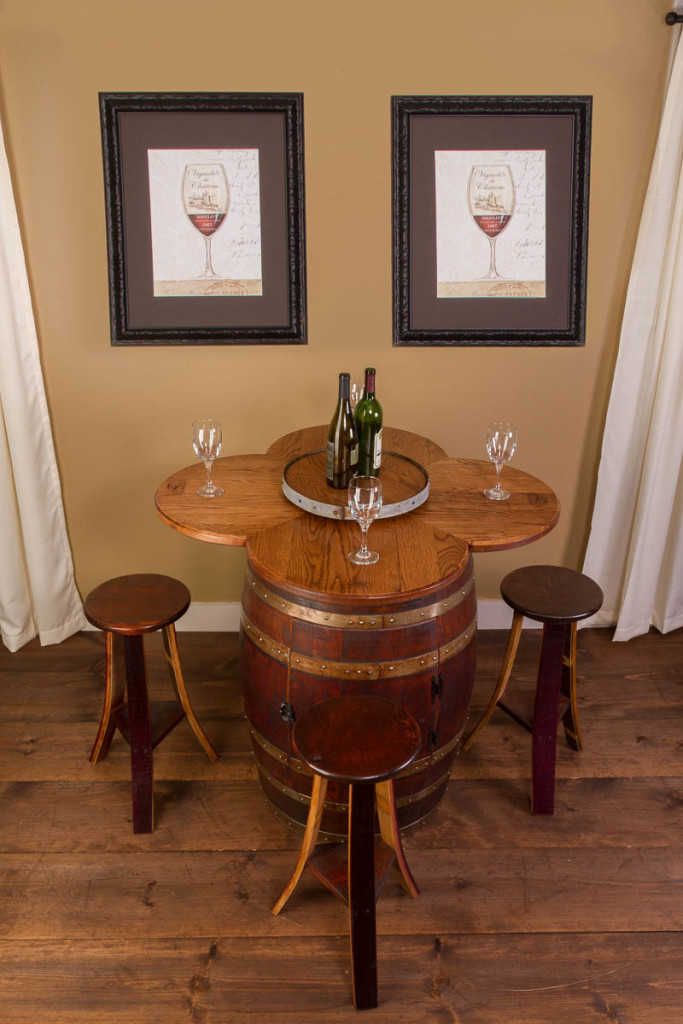 Napa East Wine Barrel Table Set: Cabinet Base