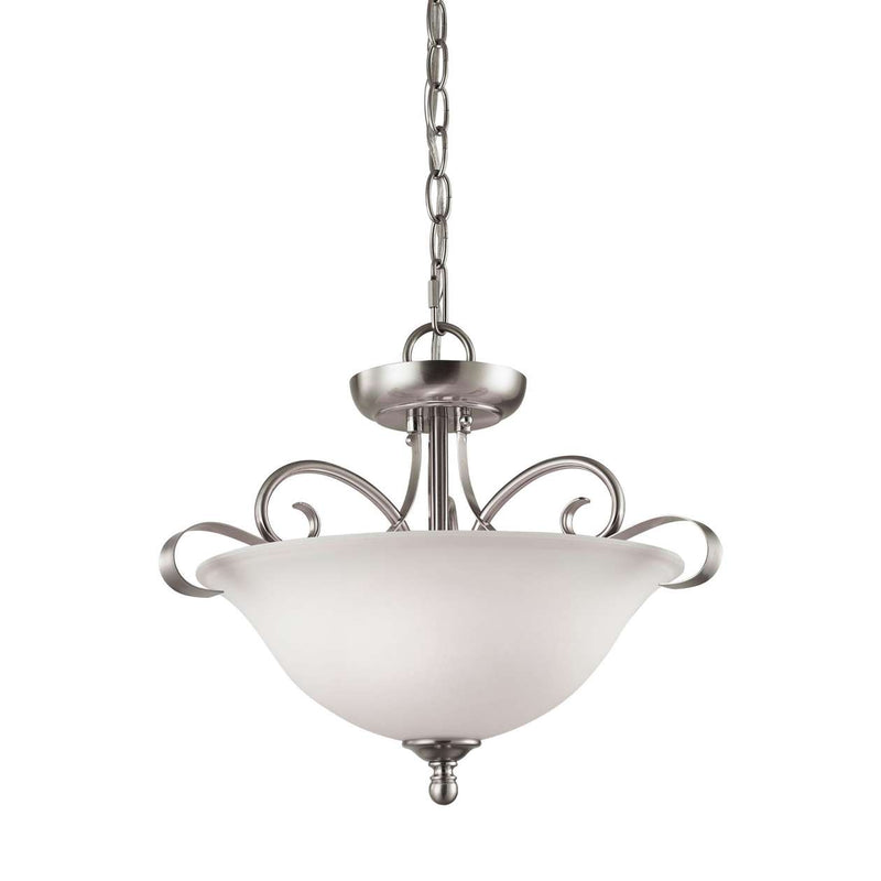 Brighton 2-Light Convertible in Brushed Nickel | Ceiling Lamps | Modishstore