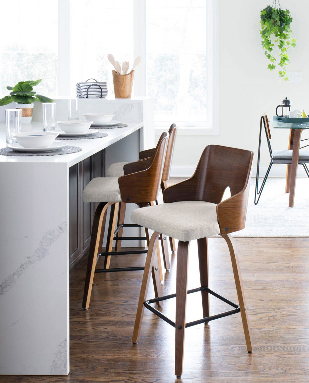 LumiSource Ariana Counter Stool - Set of 2 | Modishstore | Counter Stools