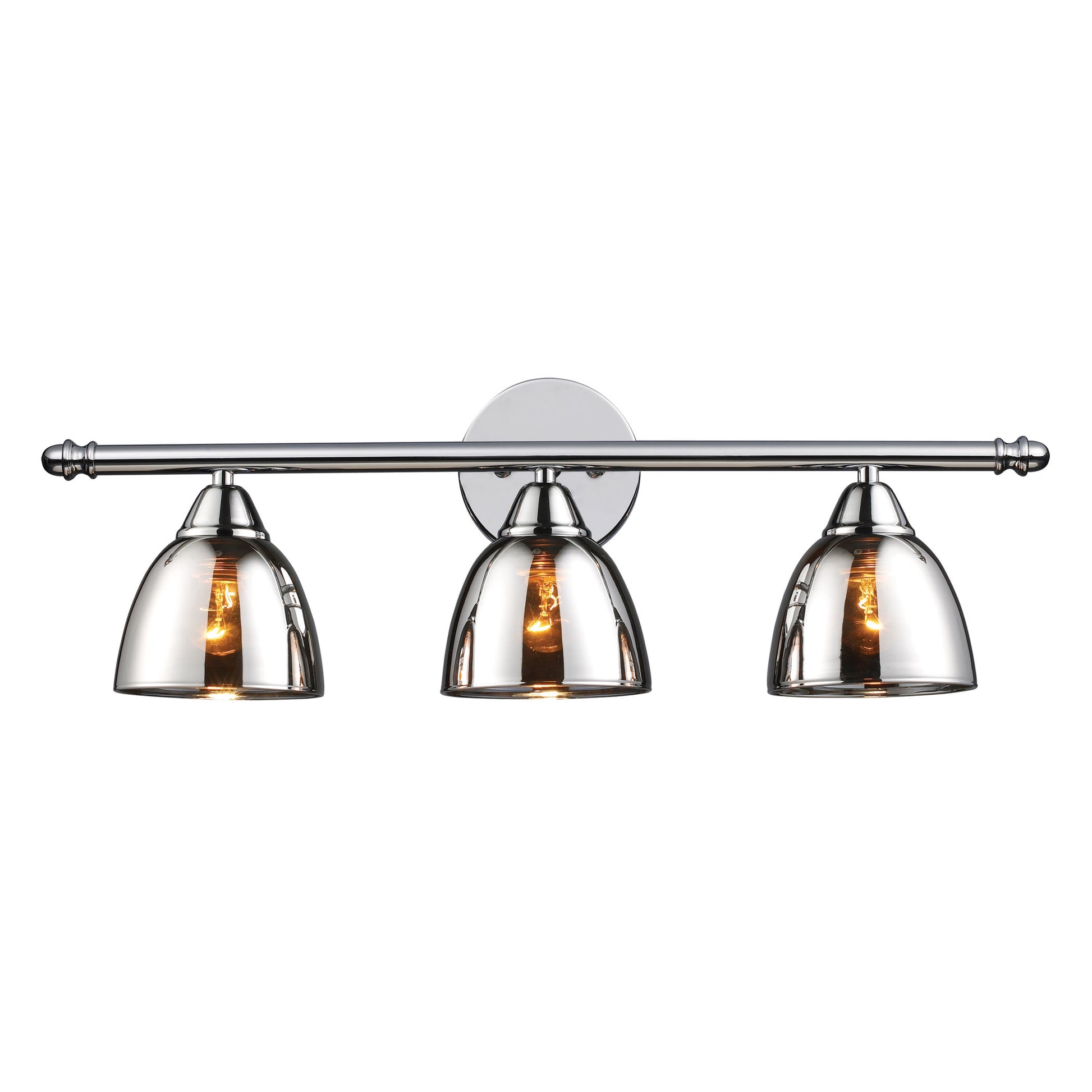 Reflections 3-Light Vanity Sconce in Polished Chrome with Chrome-plated Glass ELK Lighting | Sconces | Modishstore