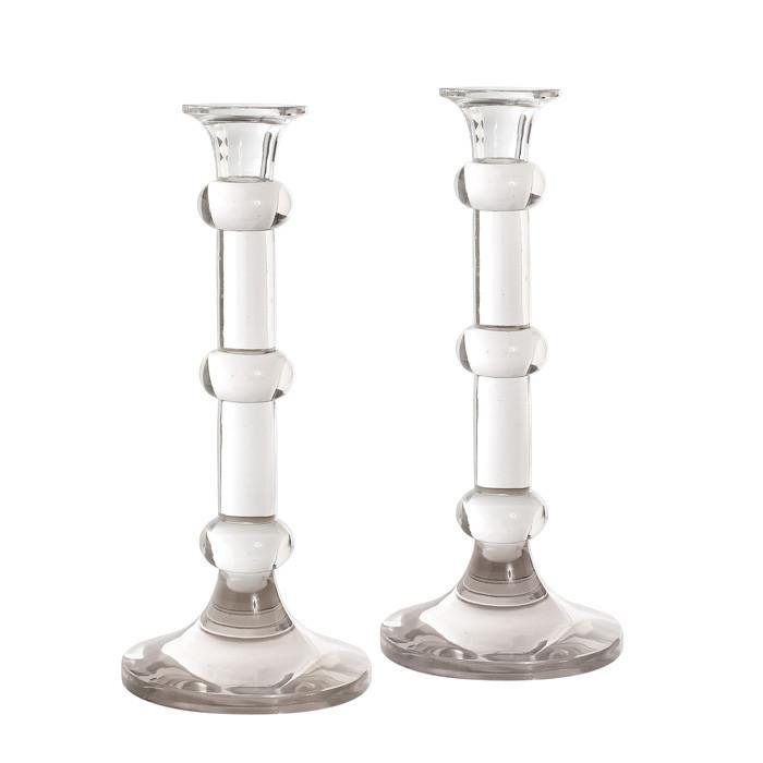 Pair Of Modern Crystal Candlesticks by GO Home