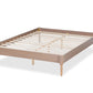 Baxton Studio Colette French Bohemian Antique Oak Finished Wood Queen Size Platform Bed Frame | Beds | Modishstore - 6