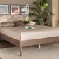 Baxton Studio Colette French Bohemian Antique Oak Finished Wood Queen Size Platform Bed Frame | Beds | Modishstore - 2