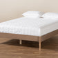Baxton Studio Colette French Bohemian Antique Oak Finished Wood Queen Size Platform Bed Frame | Beds | Modishstore - 3
