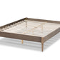 Baxton Studio Colette French Bohemian Weathered Grey Oak Finished Wood Queen Size Platform Bed Frame | Beds | Modishstore - 7