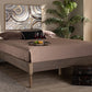Baxton Studio Colette French Bohemian Weathered Grey Oak Finished Wood Full Size Platform Bed Frame | Beds | Modishstore - 2